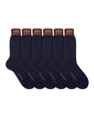 Men's 6-Pack Solid Cotton Socks