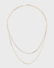 14k Tiered 2-Strand Necklace