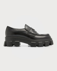 Men's Monolith Lug-Sole Brushed Leather Loafers