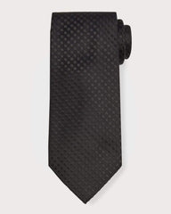 Men's Diamond Check Silk Jacquard Tie