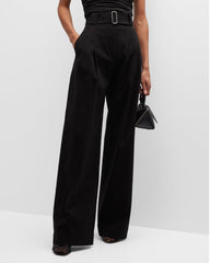 Darby Belted Wide-Leg Pants
