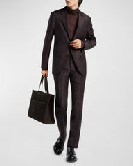 Men's Plaid Wool-Silk Suit